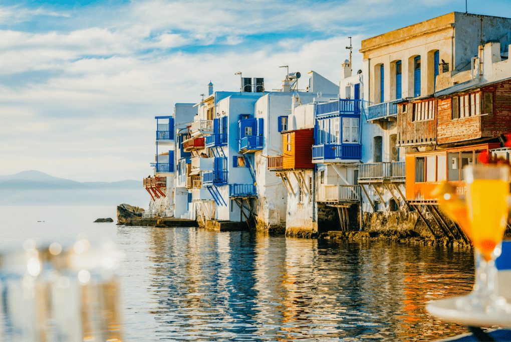 maison coloré de mykonos