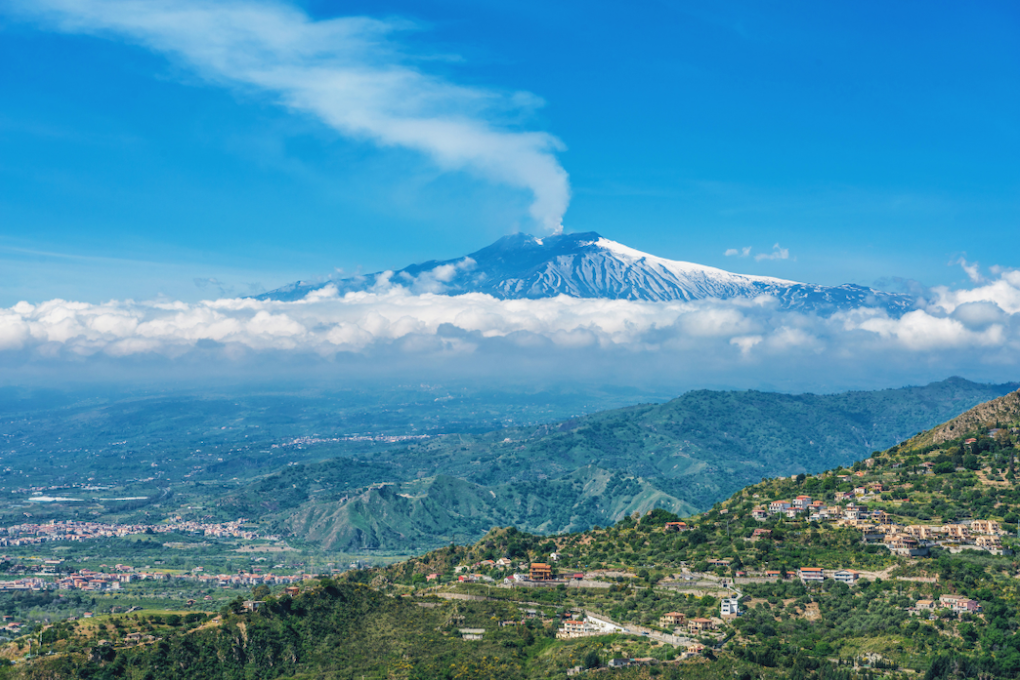 mont etna neige eruption