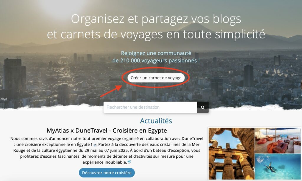 mytlas creer carnet de voyage