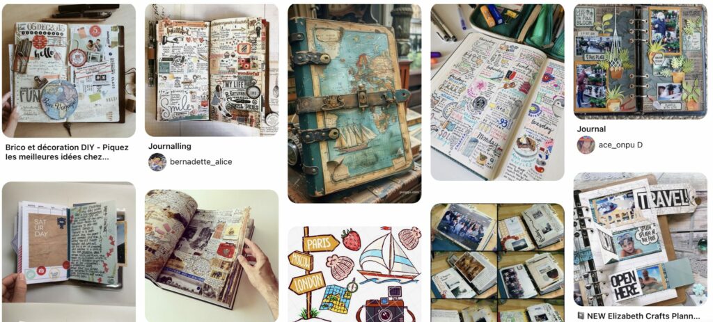 exemple carnet de voyage pinterest