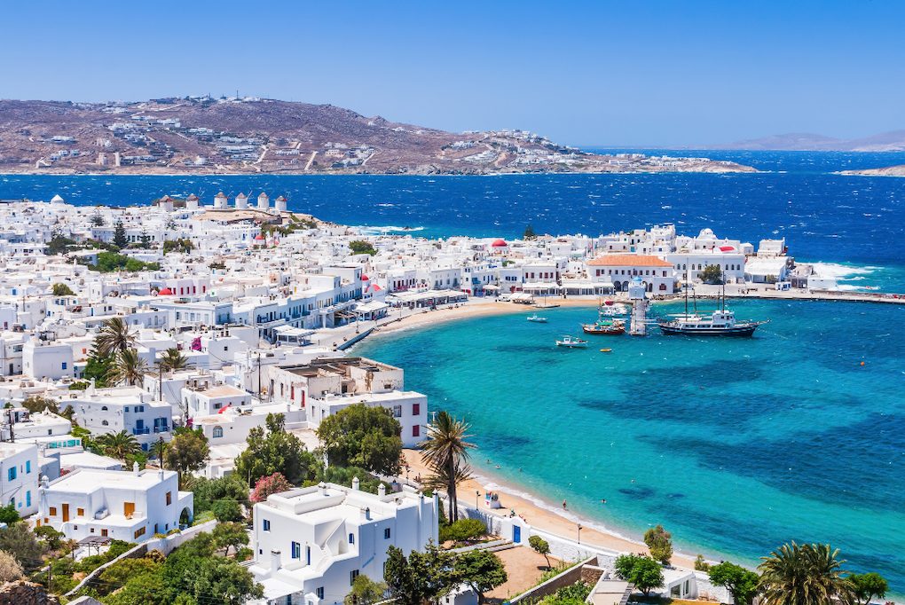 mykonos plage port