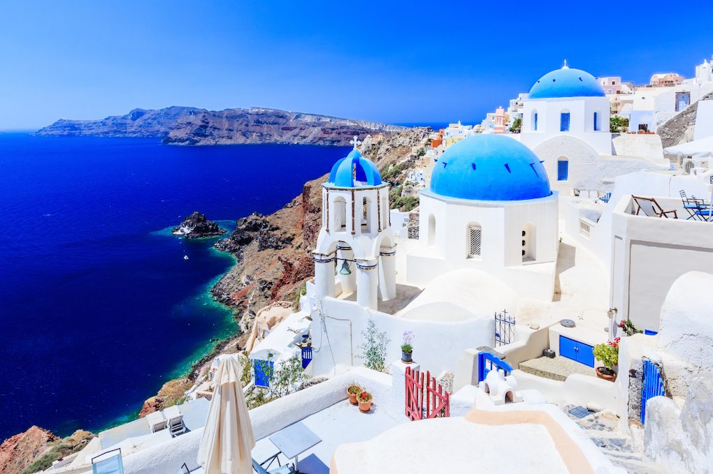 ou aller en grece santorin maison bleu