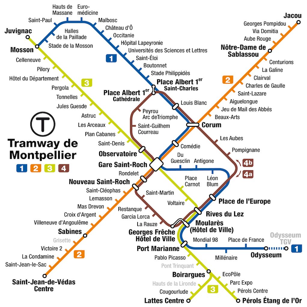 plan des trams montpellier