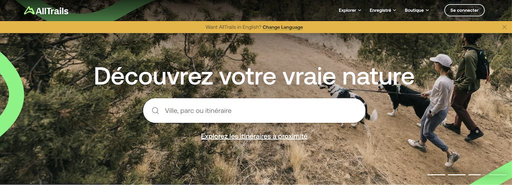 alltrails avis application randonnee